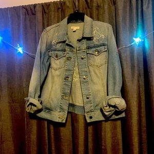 Embroidered jean jacket